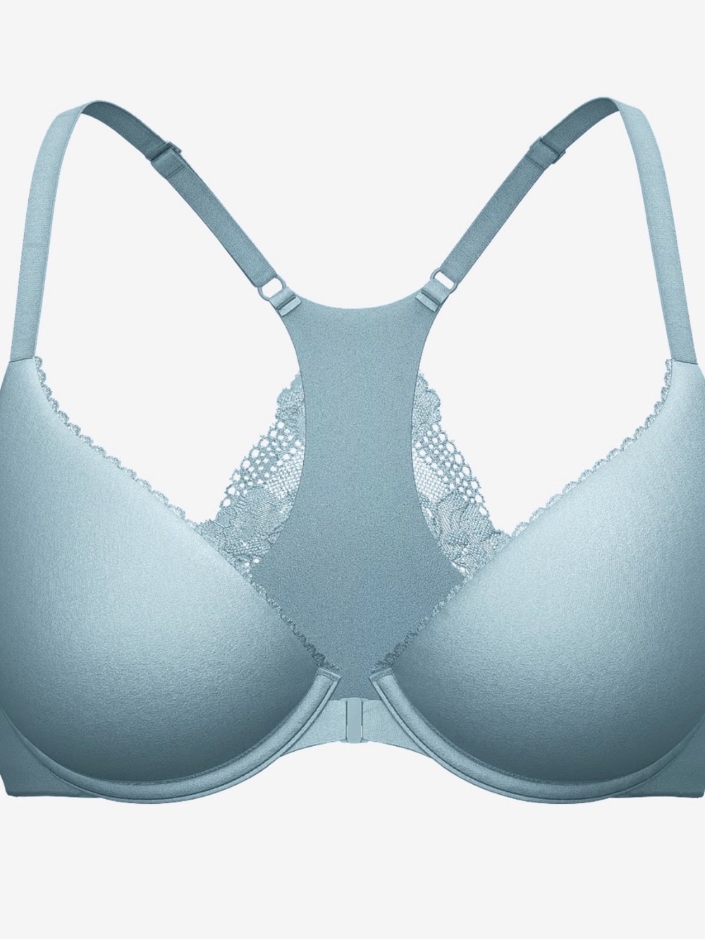Victoria's Secret Light Blue Racerback Lace Bra- size 36DD